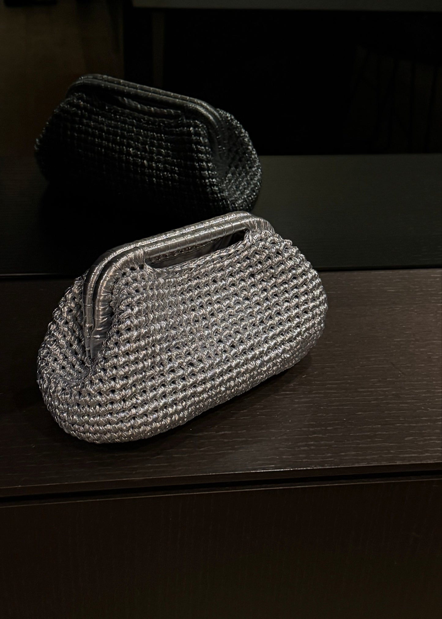 The Crochet Dumpling Bag (with handle)