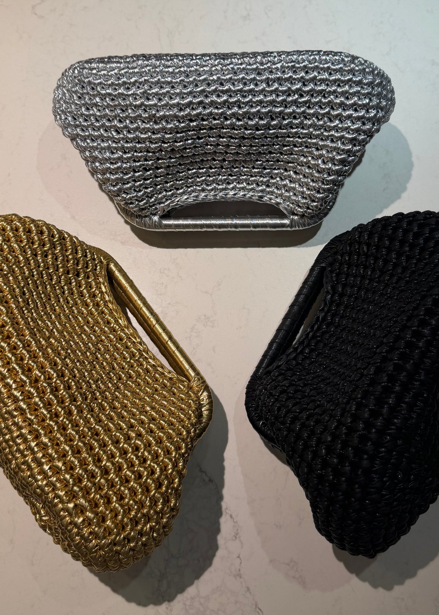 The Crochet Dumpling Bag (with handle)